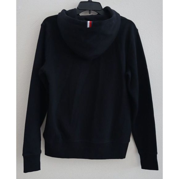 Tommy Hilfiger Mens Sz XS Navy Monogram Logo Cotton Blend Hoodie Sweatshirt $129 - Picture 2 of 12